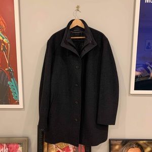 SANYO Black Overcoat Jacket